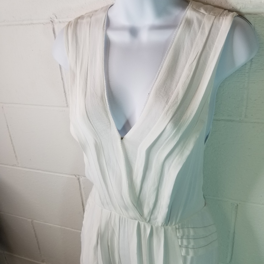 Reiss Marcella white split front sleeveless midi dress - Picture 15 of 16